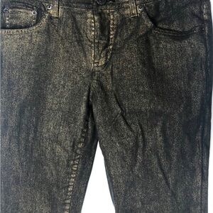 Ralph Lauren Black Label Metallic Skinny Jeans